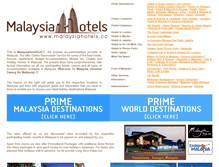 Tablet Screenshot of malaysiahotels.cc